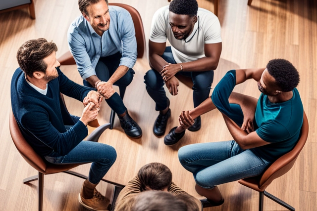 A group of people sitting in a circle during an alcohol rehab counseling session | Florida Rehabs